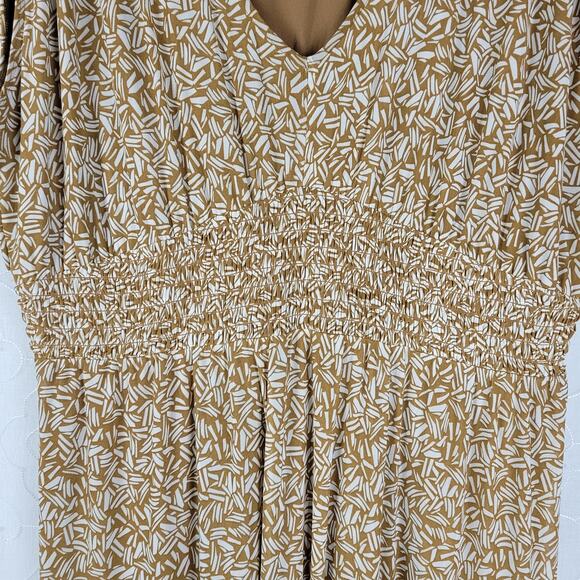 Old Navy Dress XXL Tall Waist Defined Sleeveless Tie Shoulder Smocked Mesh NEW - Picture 11 of 13
